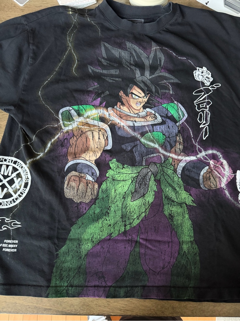 Black Darc Sport x Dragon Ball Z Broly Absolute Form Oversized Tee XXL Like New